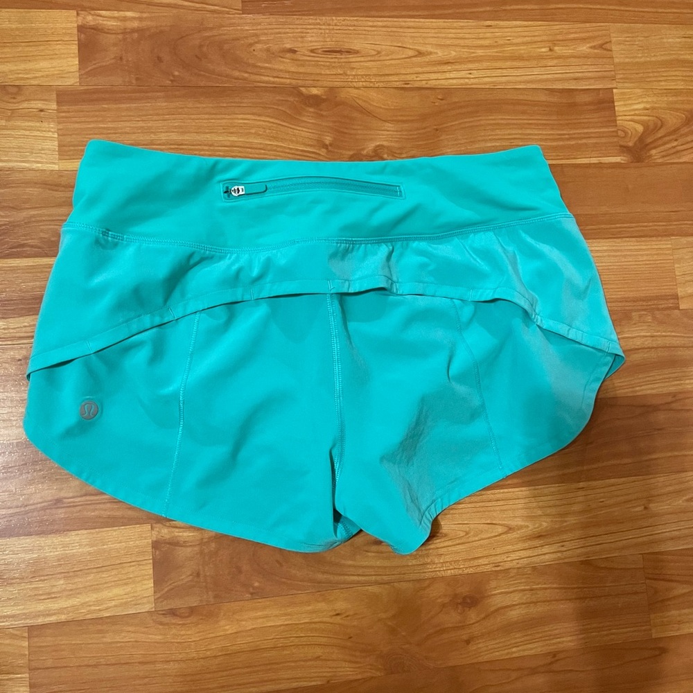 Lululemon speed up shorts - mint green
